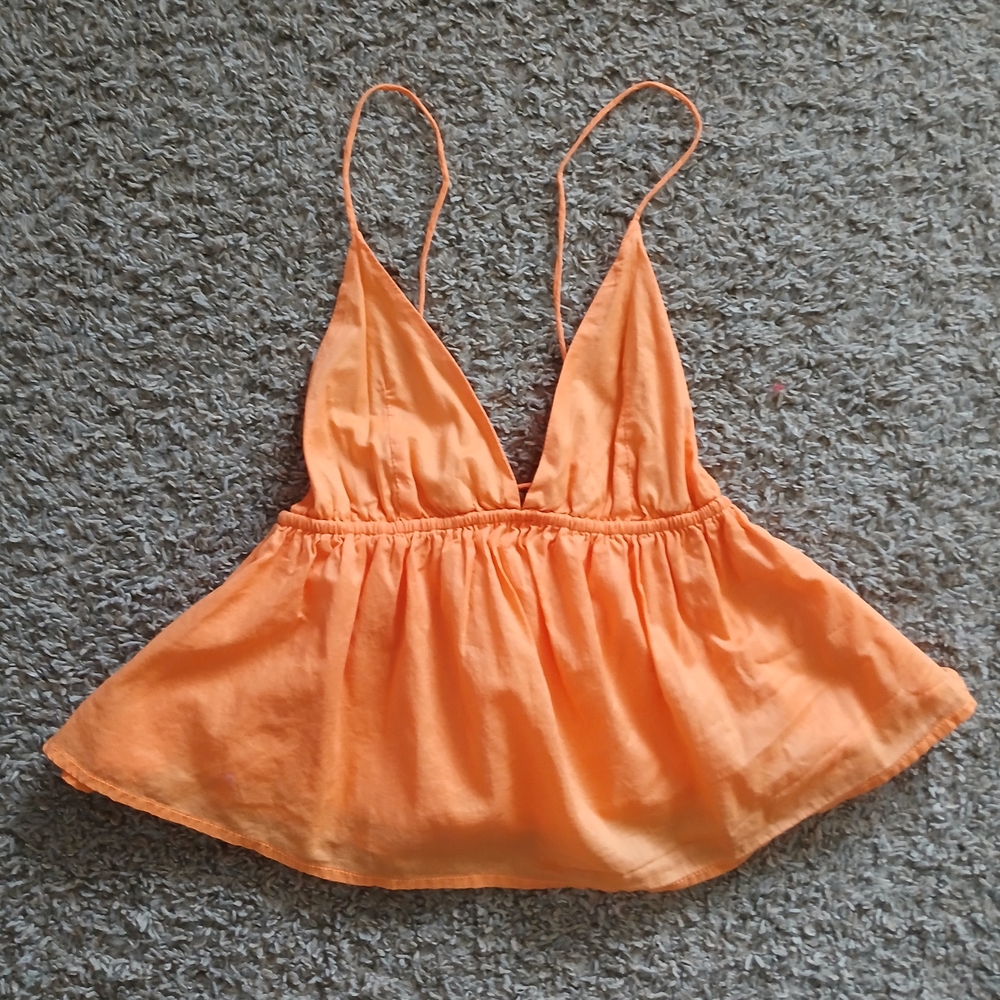 Faithfull the Brand Vibrant Orange Camisole Size Small